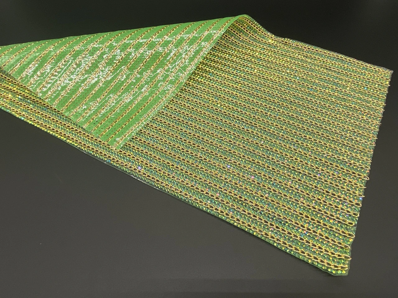 Стразовое полотно на силиконовой основе, 24х40см, Цвет «салатовый» - 2