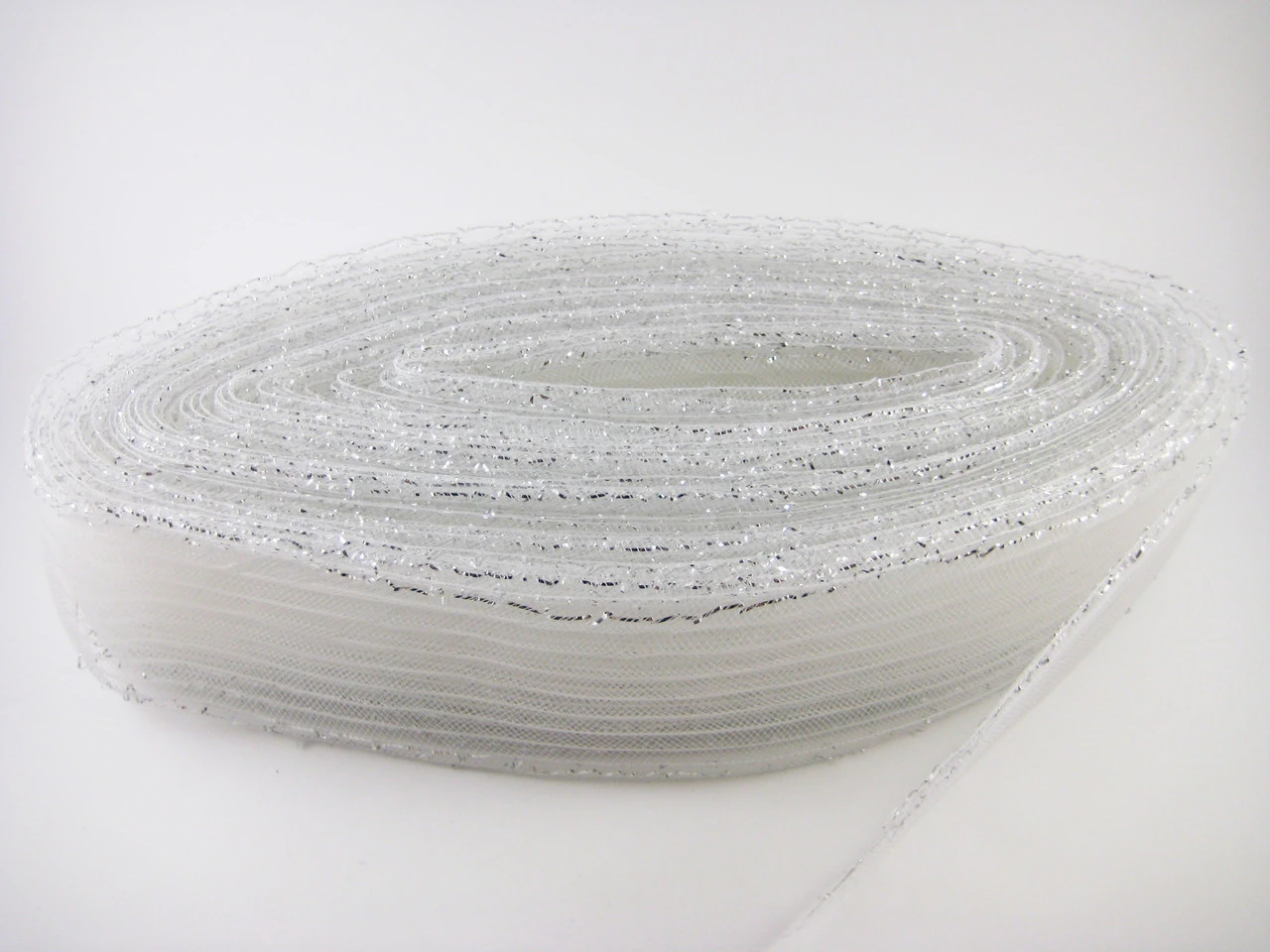 Стрічка декоративна для бантів, 40мм, 20м, Колір "білий" - 2