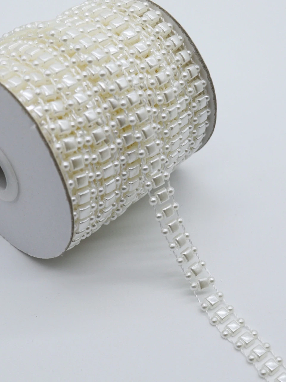 Лента из бусин, 4мм, Цвет «белый» - 2