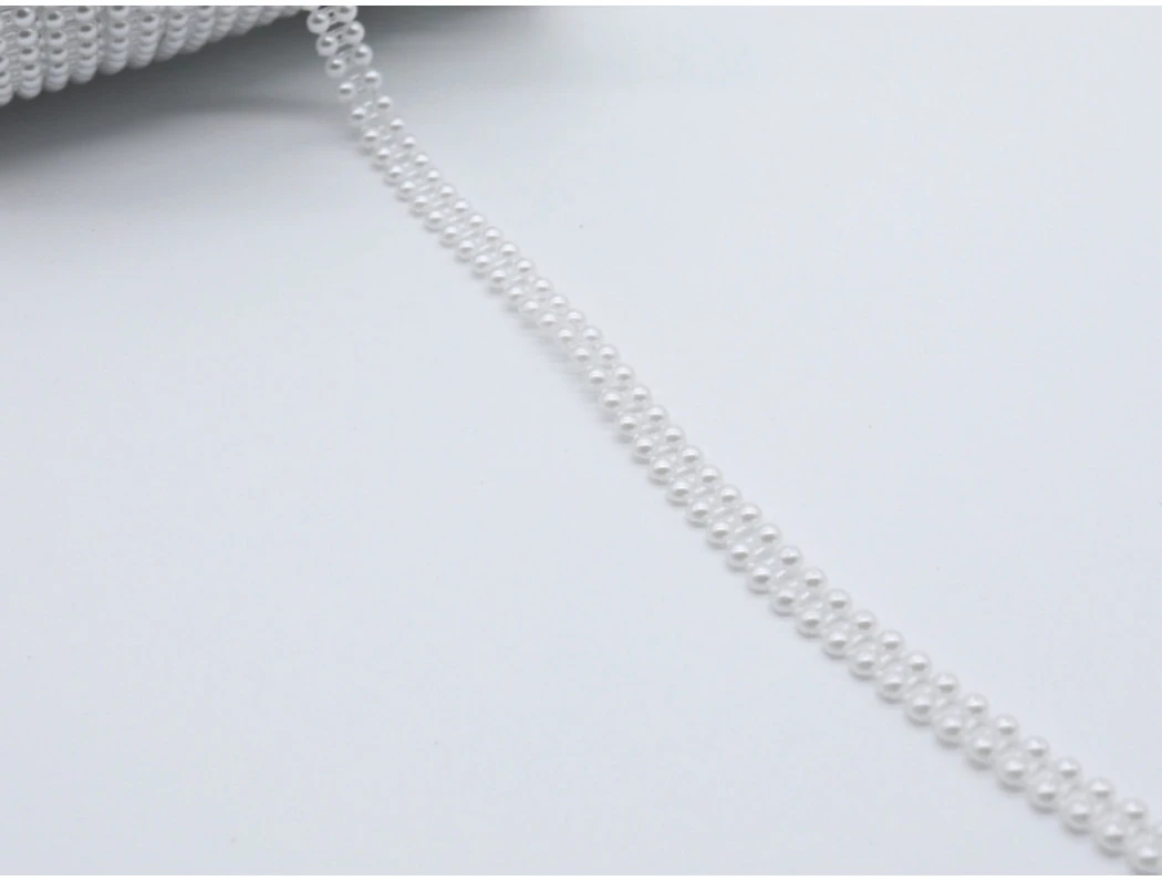 Лента из бусин, 4мм, Цвет «белый» - 2