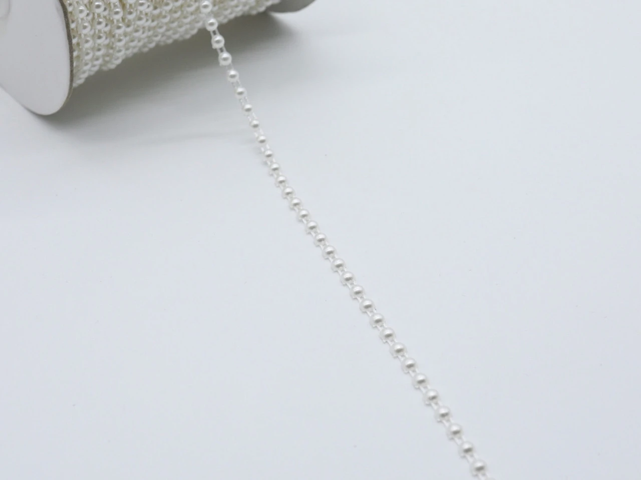 Лента из бусин, 4мм, Цвет «бежевый» - 2