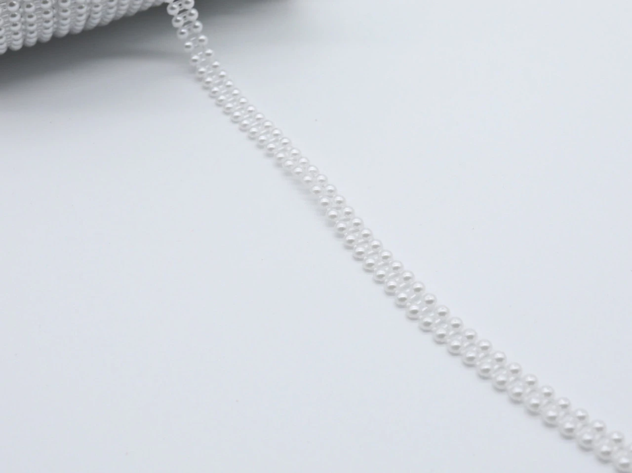 Лента из бусин, 4мм, Цвет «белый» - 2