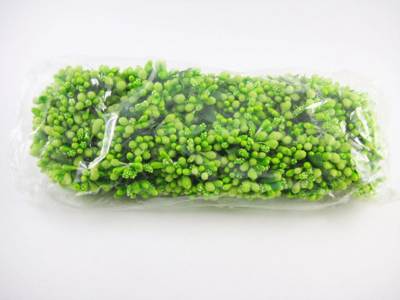 Квіти штучні на гілці, 12шт/пуч, тичинки, Колір "зелений" - 2