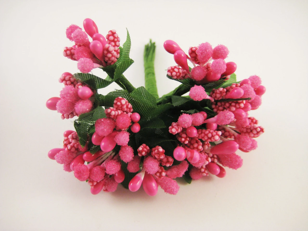 Квіти штучні на гілці, 12шт/пуч, тичинки, Колір "рожевий"