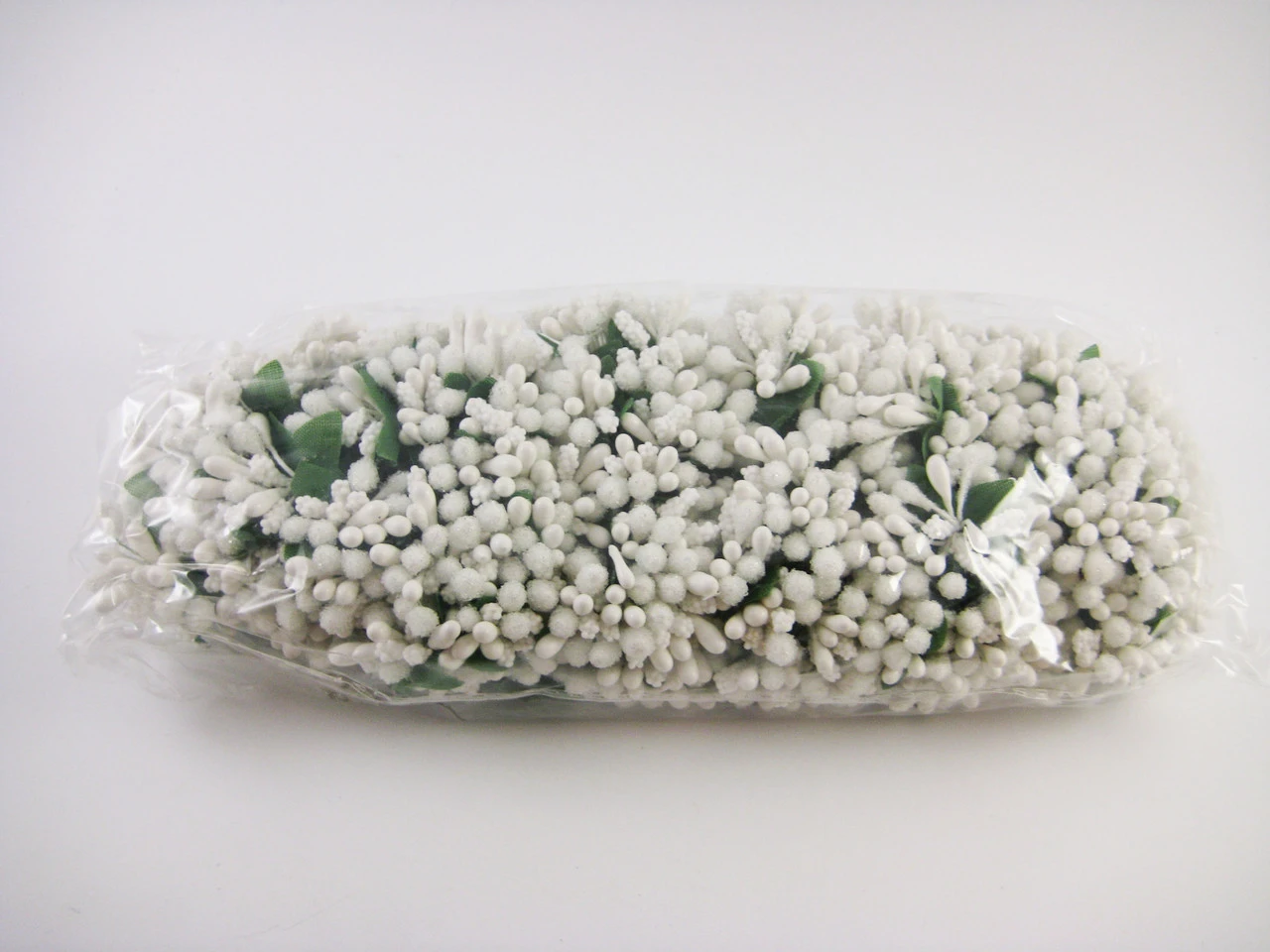 Квіти штучні на гілці, 12шт/пуч, тичинки, Колір "білий" - 2