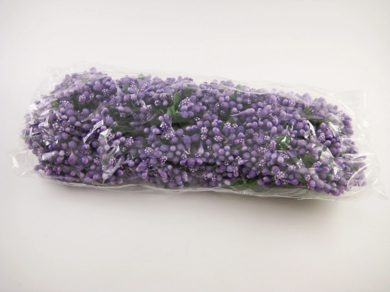 Квіти штучні на дроті, 12шт/пуч, тичинки, Колір "фіолетовий" - 2