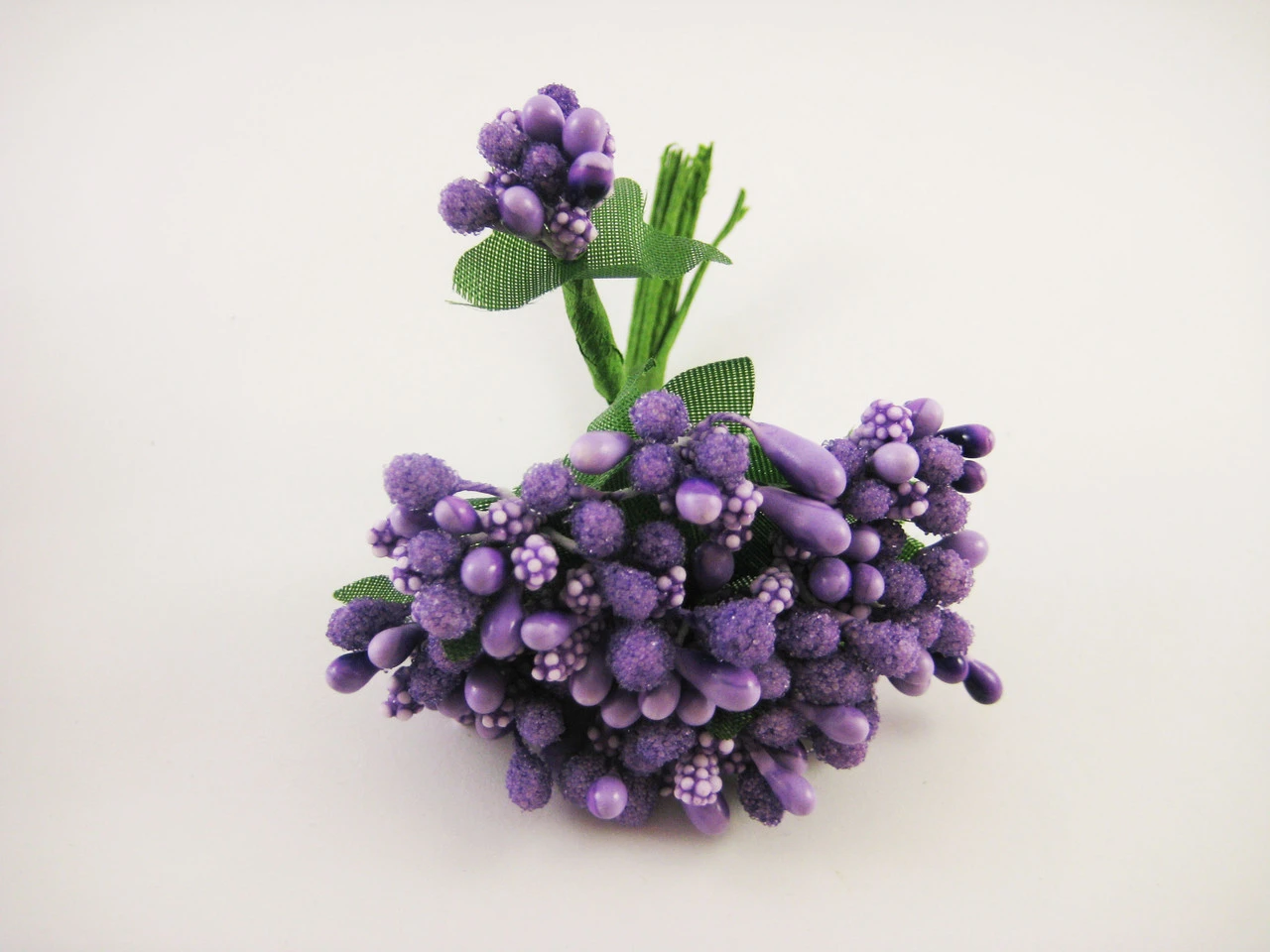 Квіти штучні на дроті, 12шт/пуч, тичинки, Колір "фіолетовий"