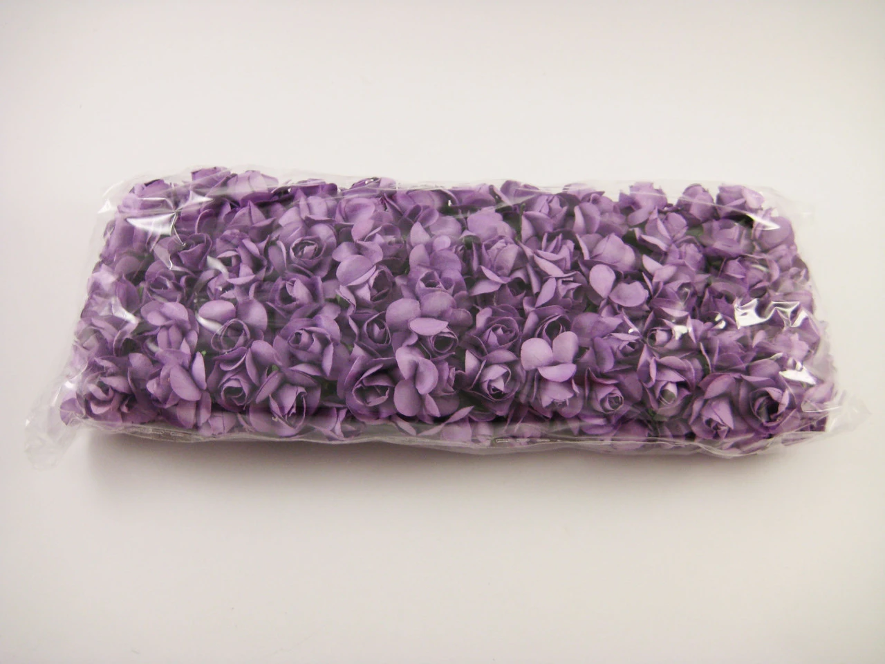 Квіти штучні на дроті, 12шт/пуч, Троянди, Колір "фіолетовий" - 2