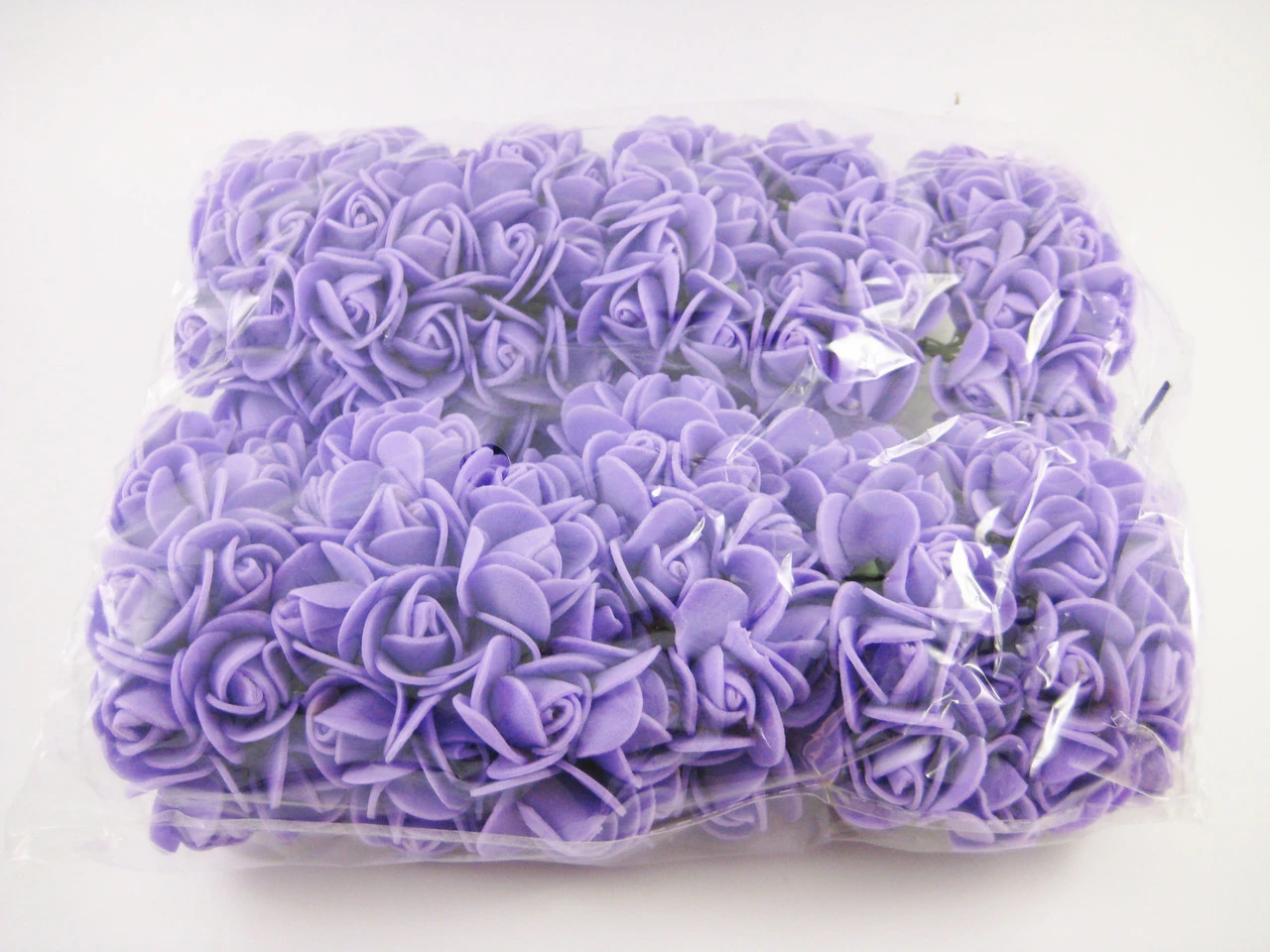 Квіти штучні на дроті, 12шт/пуч, Троянди, Колір "фіолетовий" - 2