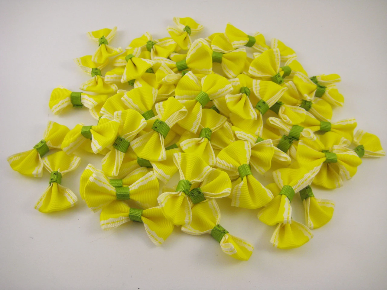 Бантик текстильный пришивной, 40х20мм, Цвет «желтый» - 2