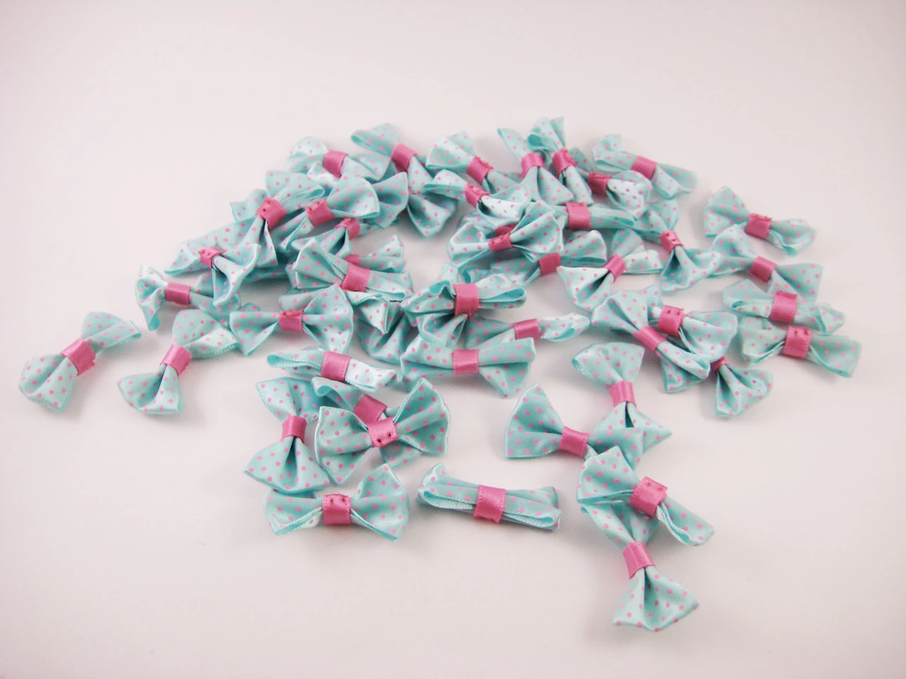 Бантик текстильный пришивной, 40х20мм, Цвет «голубой» - 2