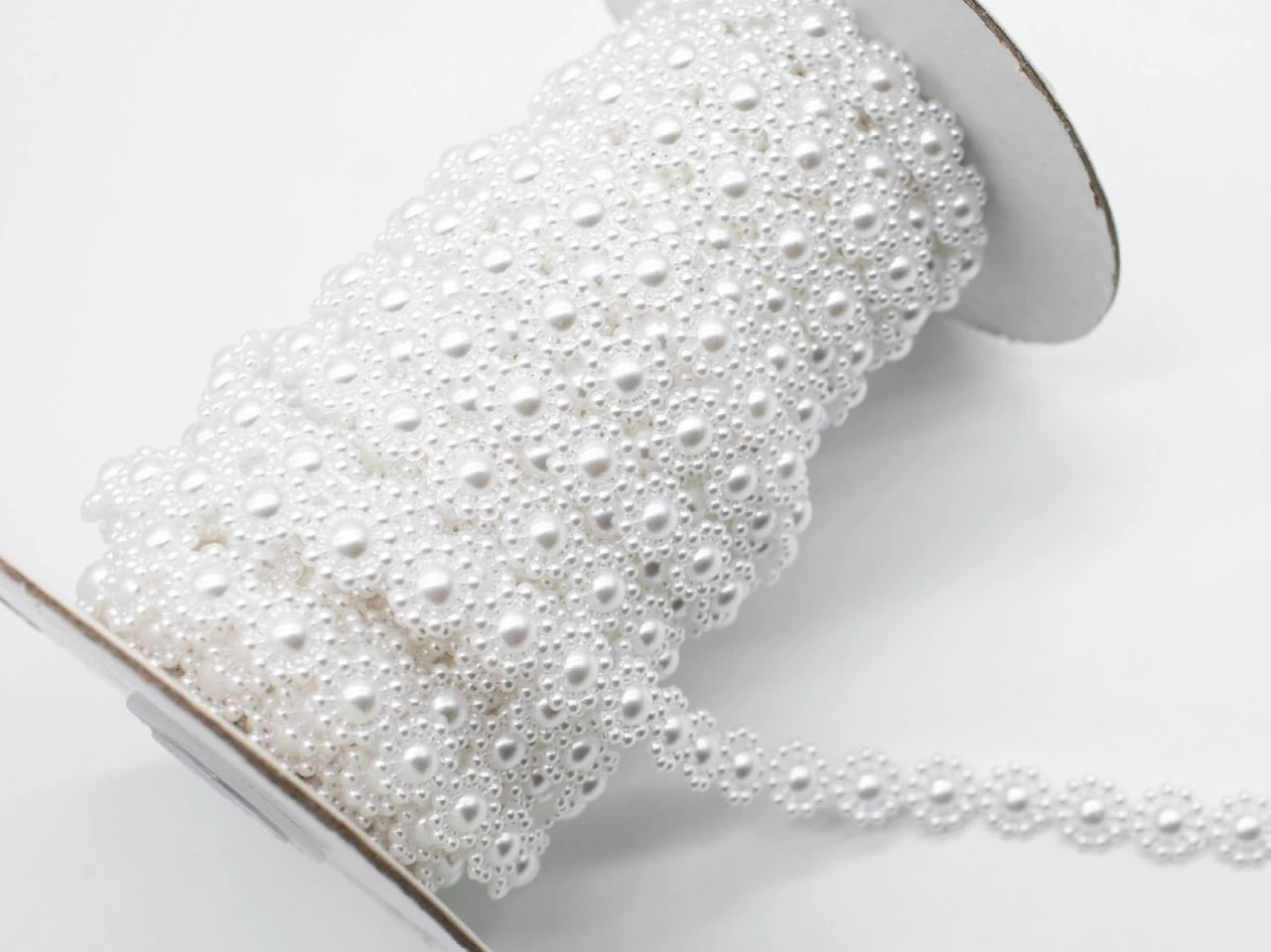 Лента из бусин, VX18, Цвет «белый»