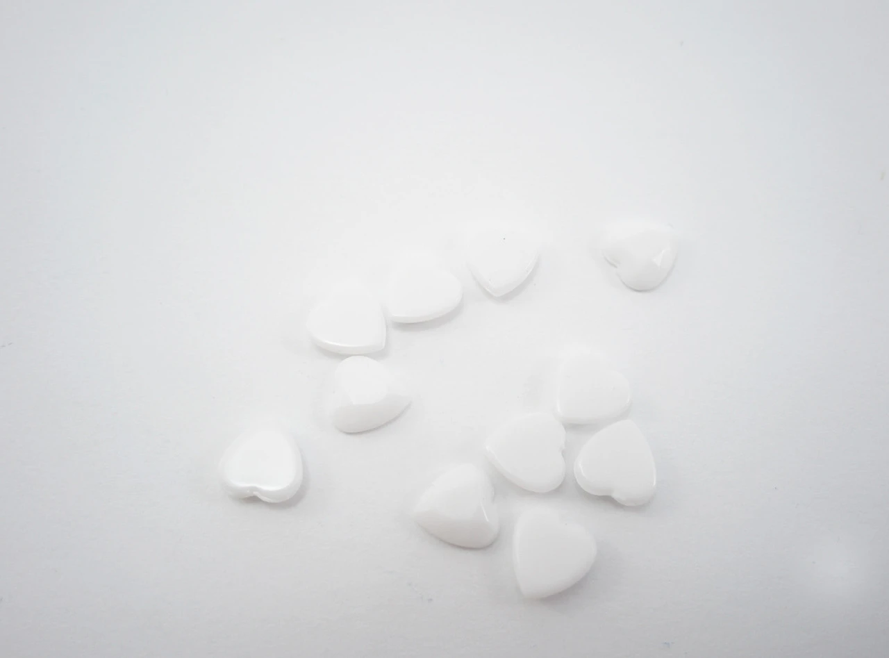 Стразы «Сердце», 6мм, Цвет «прозрачный»