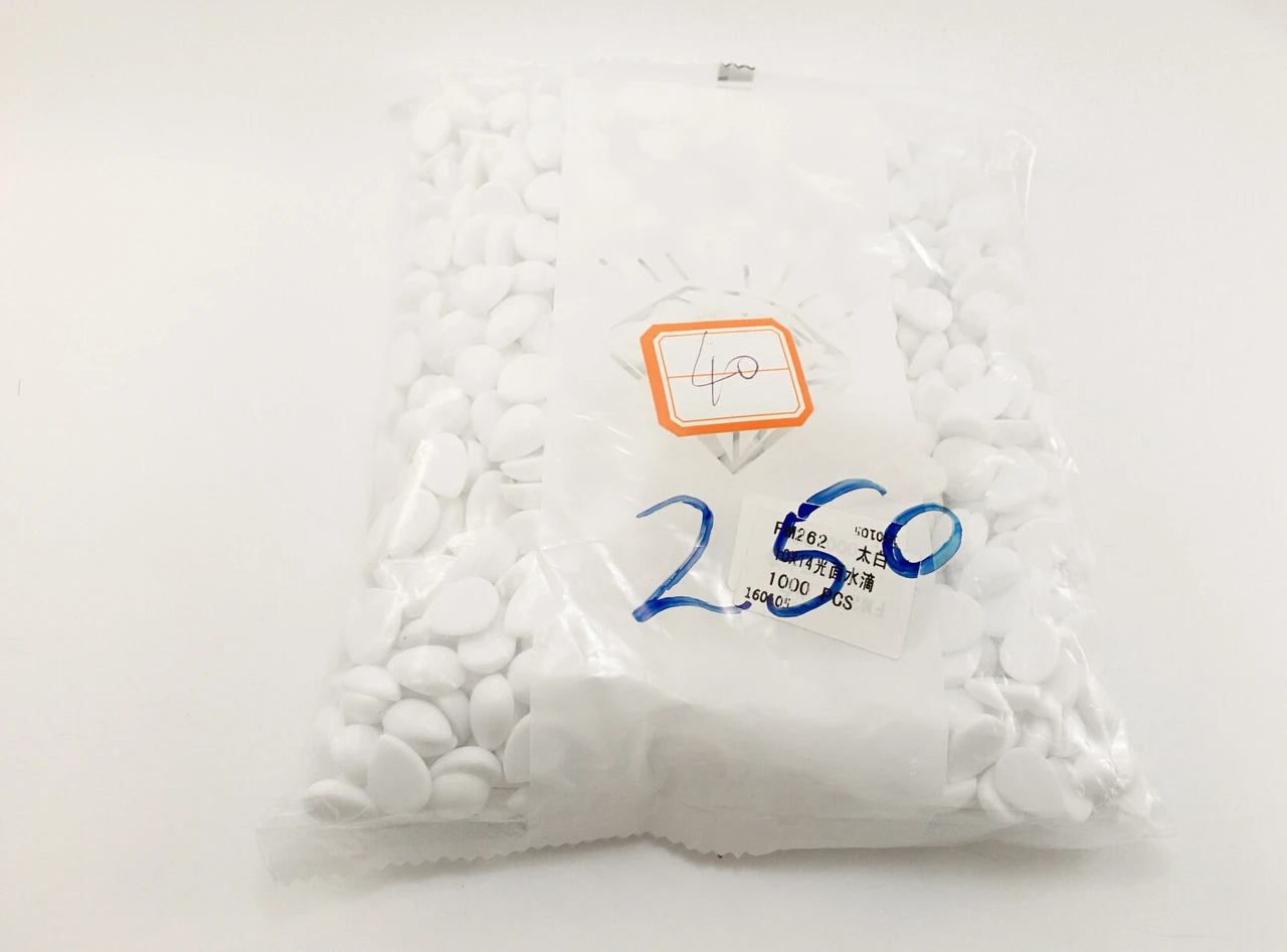 Стразы «Капля», 10х14мм, Цвет «белый» - 2