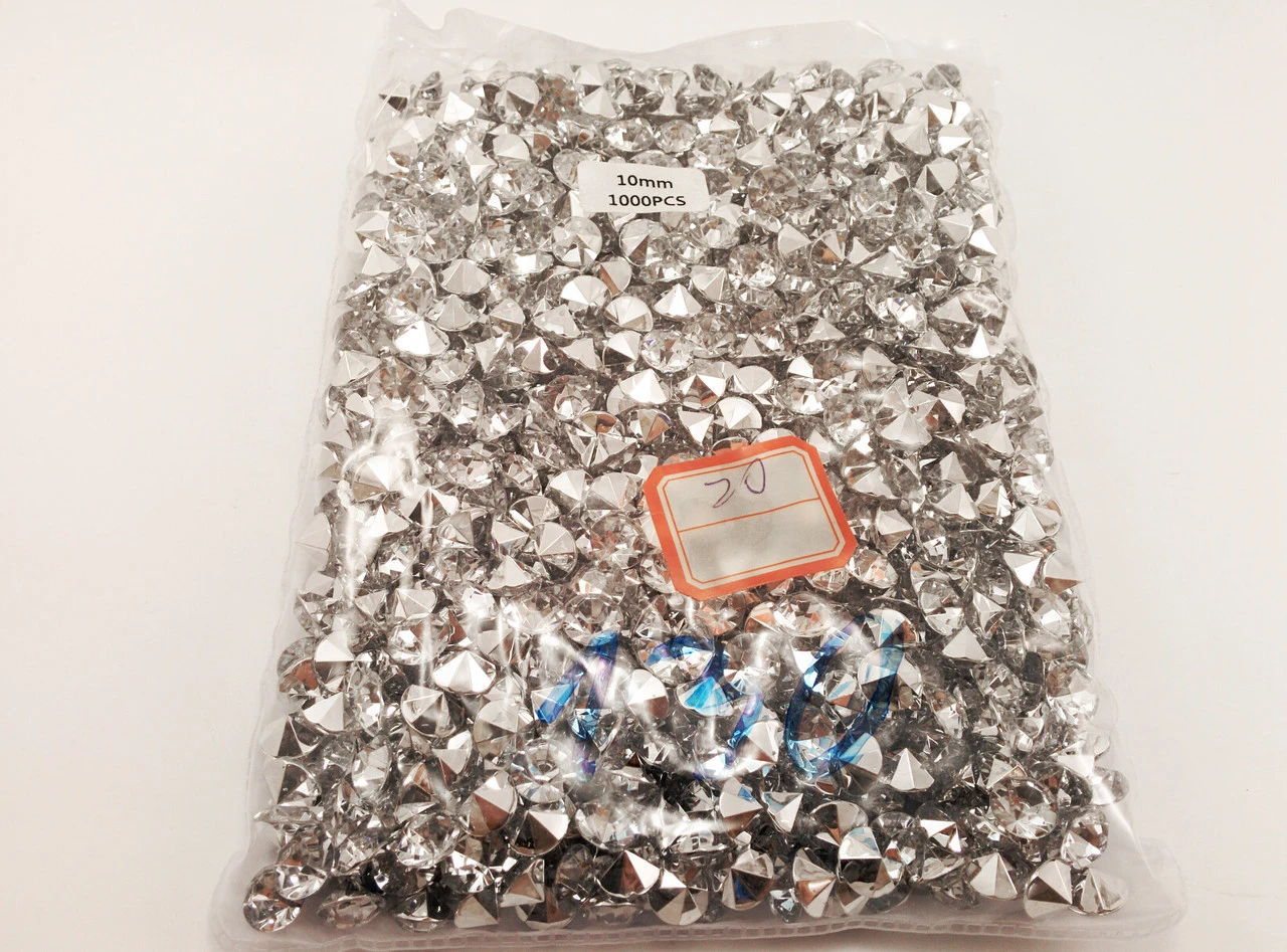Стразы «Круглые», 10мм, Цвет «прозрачный» - 2