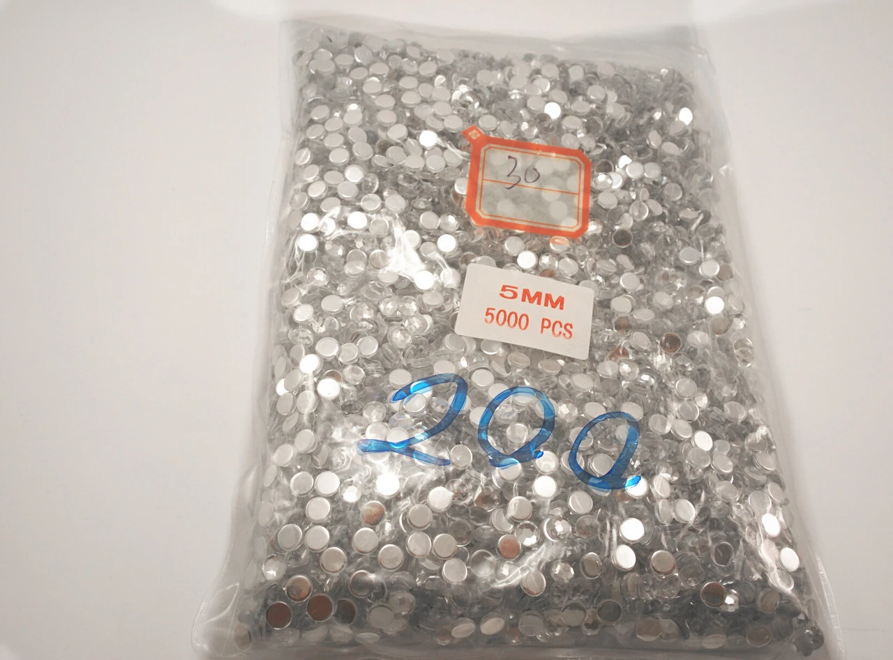 Стразы «Плоские», 5мм, Цвет «прозрачный» - 2