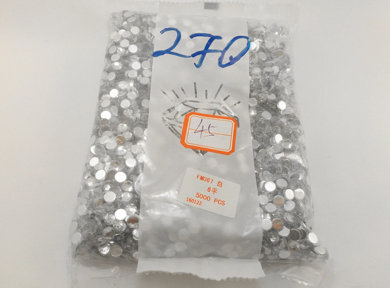 Стразы «Плоские», 6мм, Цвет «прозрачный» - 2