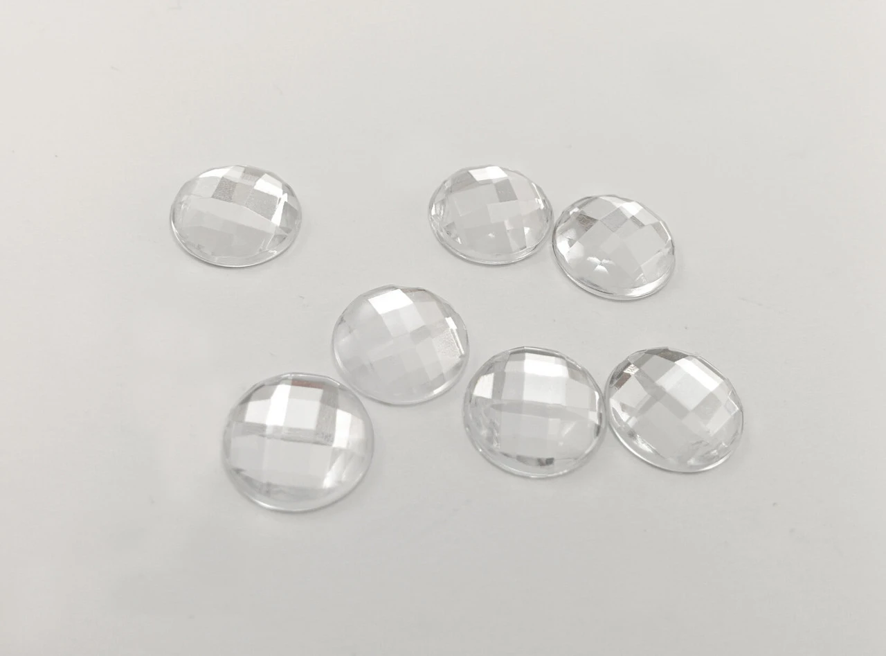 Стразы «Плоские», 10мм, 250шт/уп, Цвет «прозрачный»