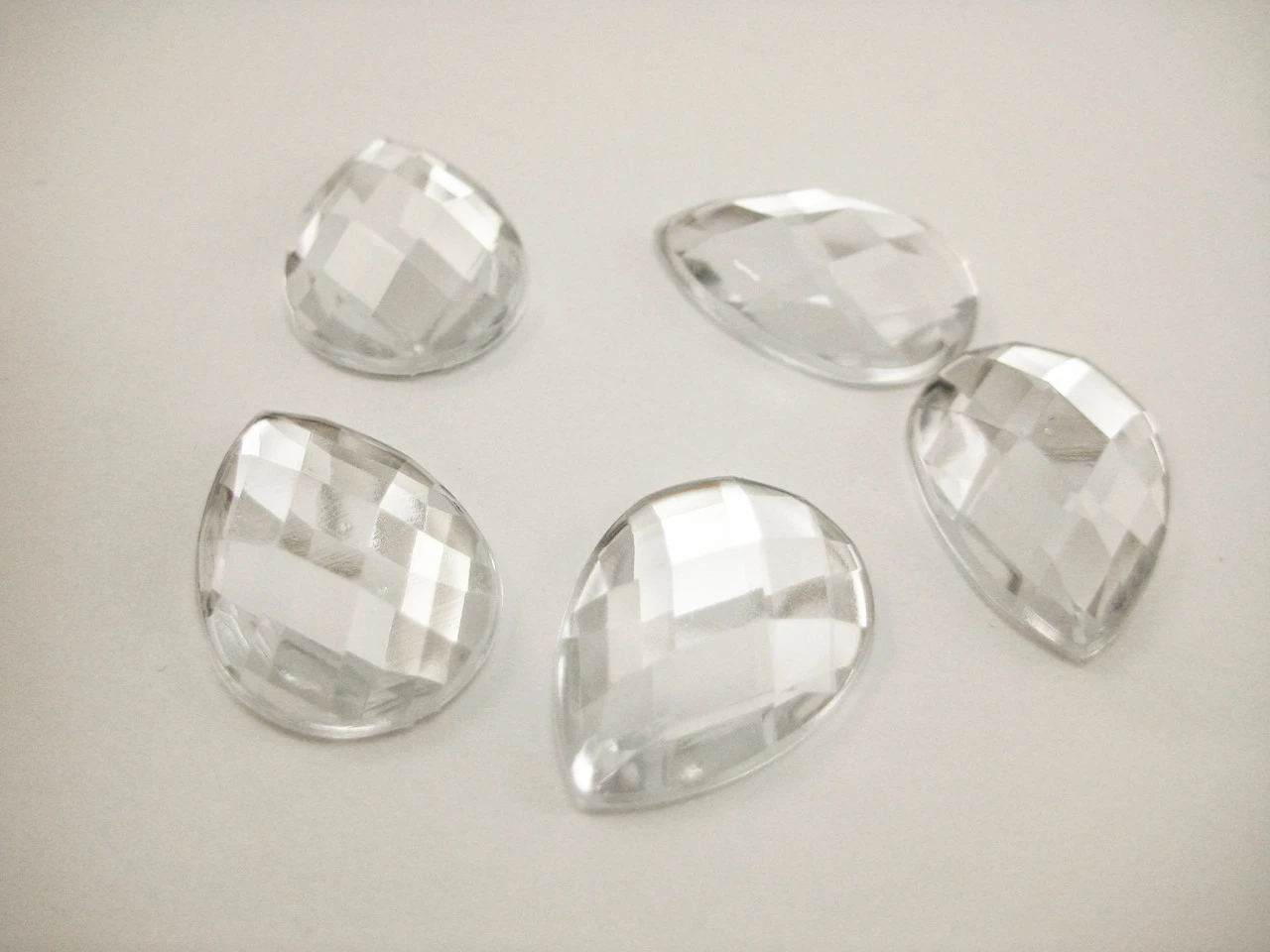 Стразы «Капля», 13х18мм, 125шт/уп, Цвет «прозрачный»