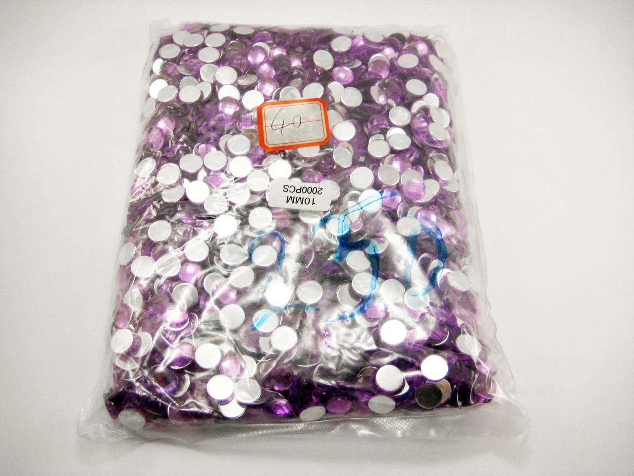 Стразы «Пласки», 10мм, Цвет «фиолетовый» - 2