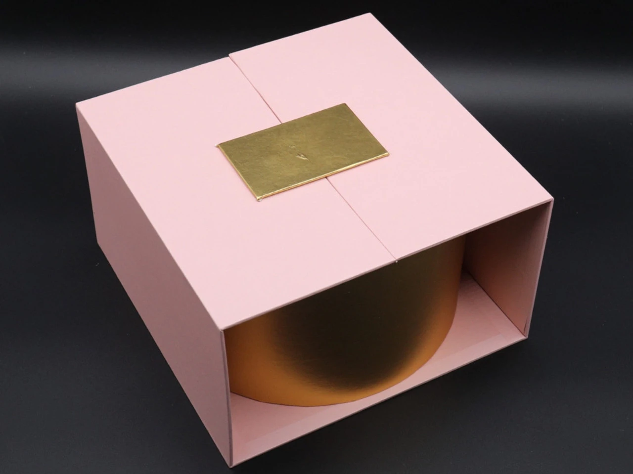 Коробка подарункова розкладна, 23х22х13см, Колір "рожевий"