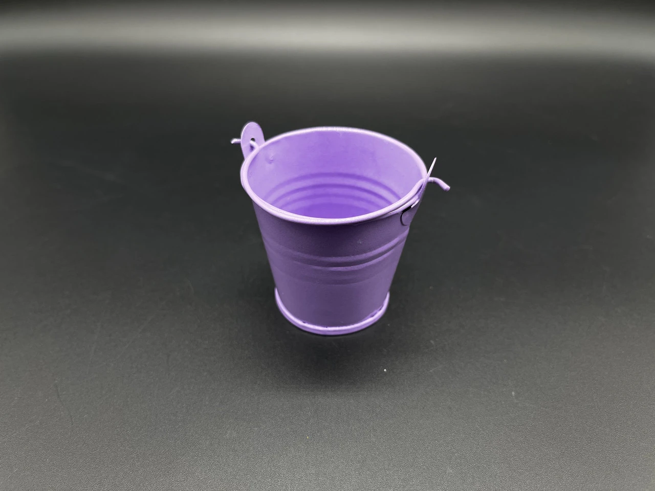 Ведерко декоративное металлическое, 5х6см, Цвет «фиолетовый»