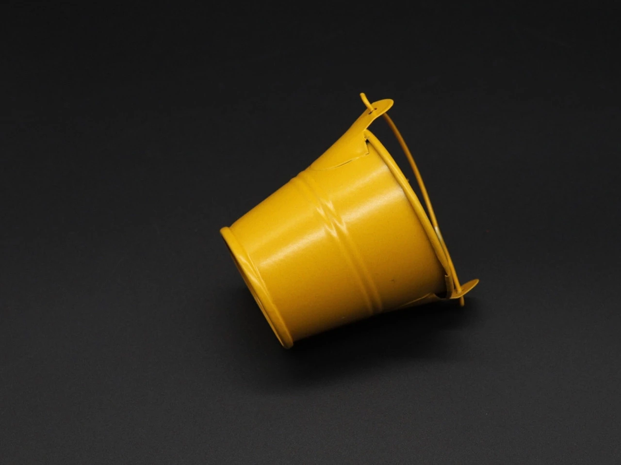 Ведерко декоративное металлическое, 6,5см, Цвет «желтый» - 2