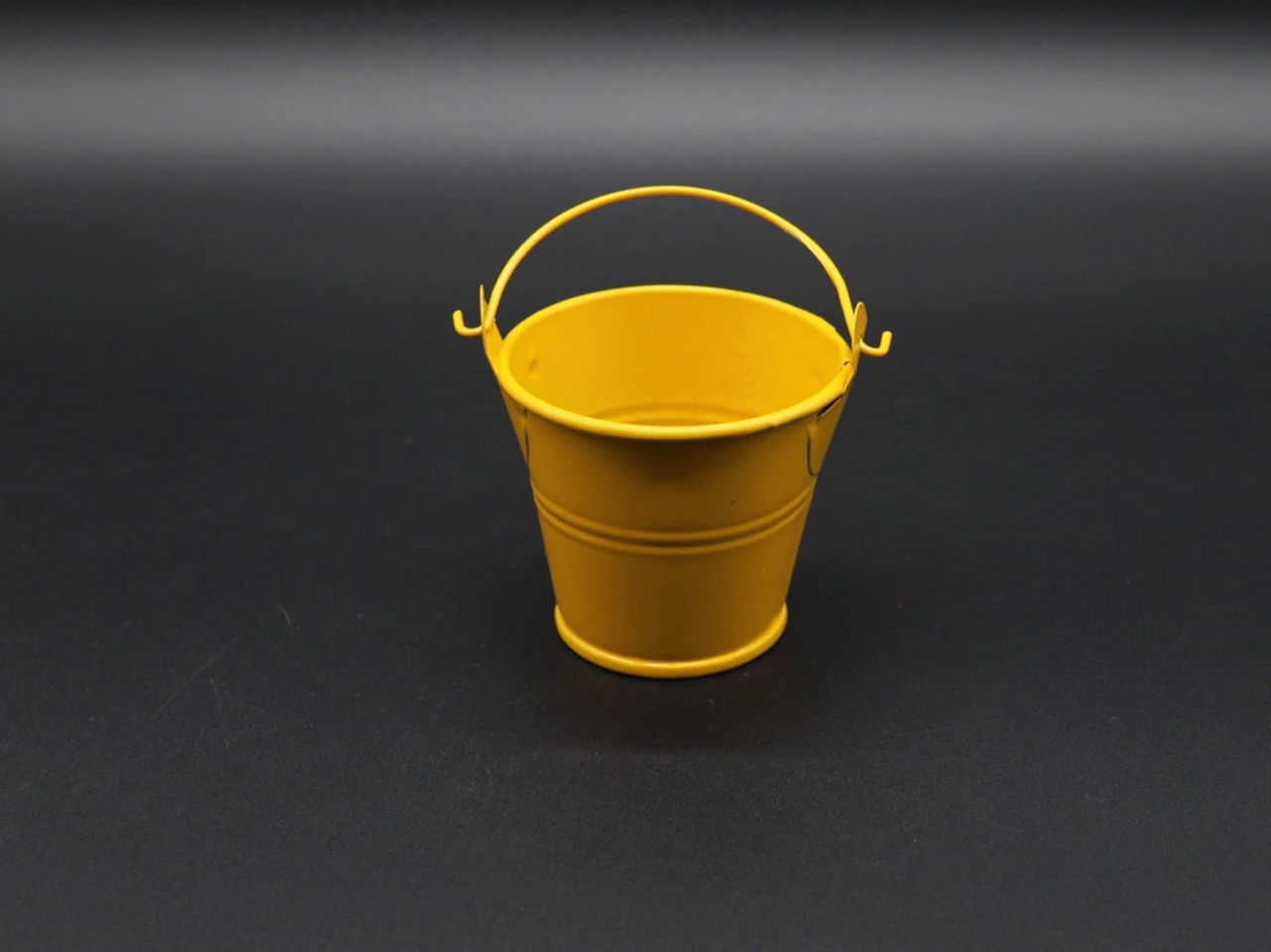 Ведерко декоративное металлическое, 6,5см, Цвет «желтый»