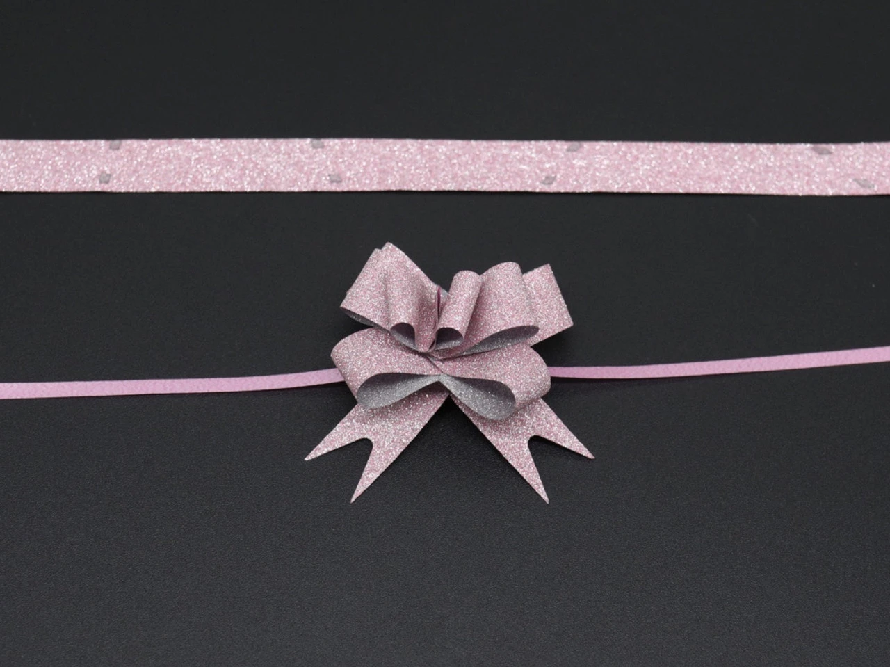 Бант подарунковий затяжний, Колір "рожевий"