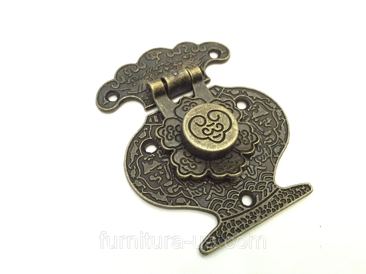 Замок декоративний A-115 51х62мм Стара латунь - 2