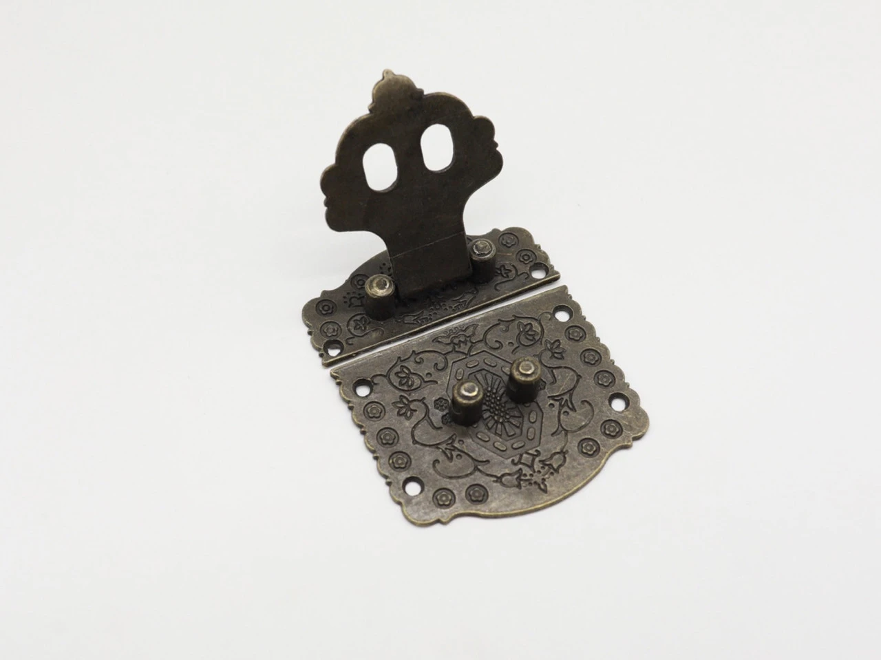 Замок декоративний A-125-4 60х74мм Стара латунь - 2