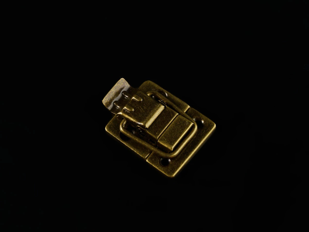 Замок затяжной, 42х30мм, Цвет «старая латунь»