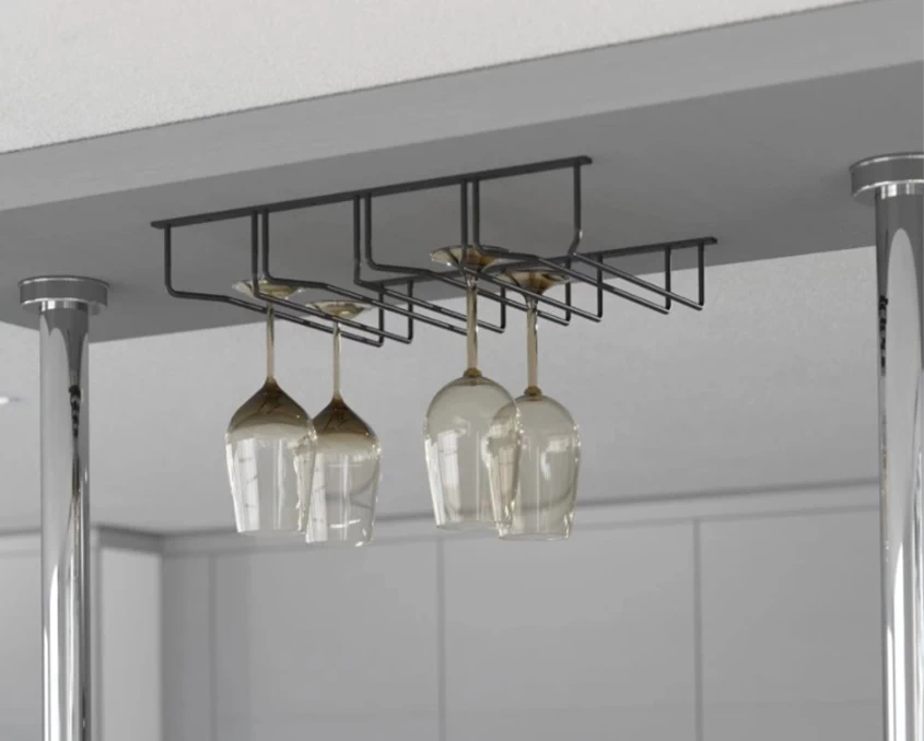 Бокалотримач Starax 4-рядний S-4044-А 460х500х70мм Антрацит - 2