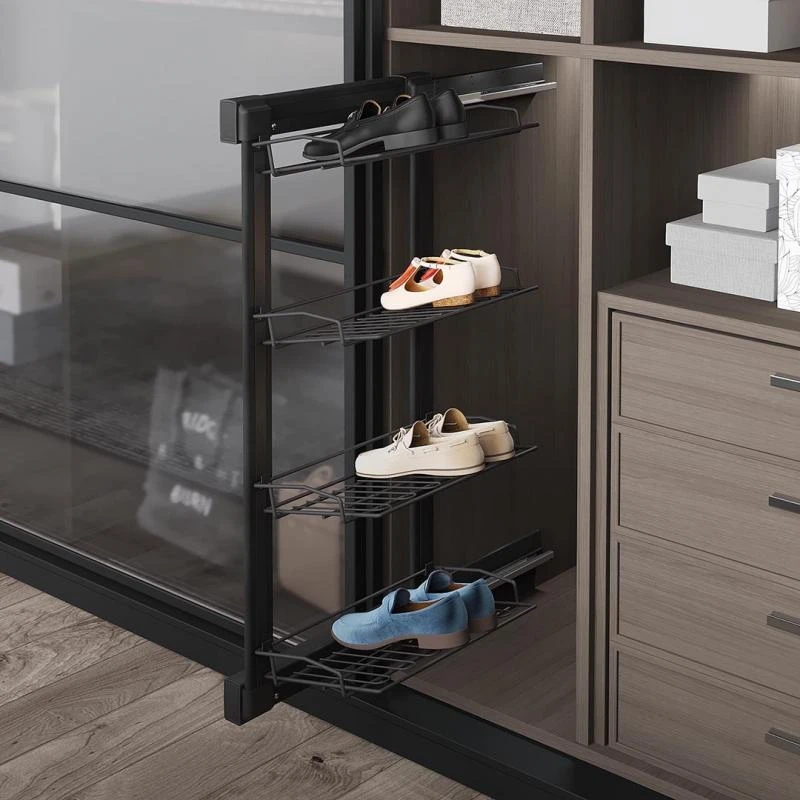 Полка Starax 4-уровневая на тандемах левая S-6741-W Белый - 2