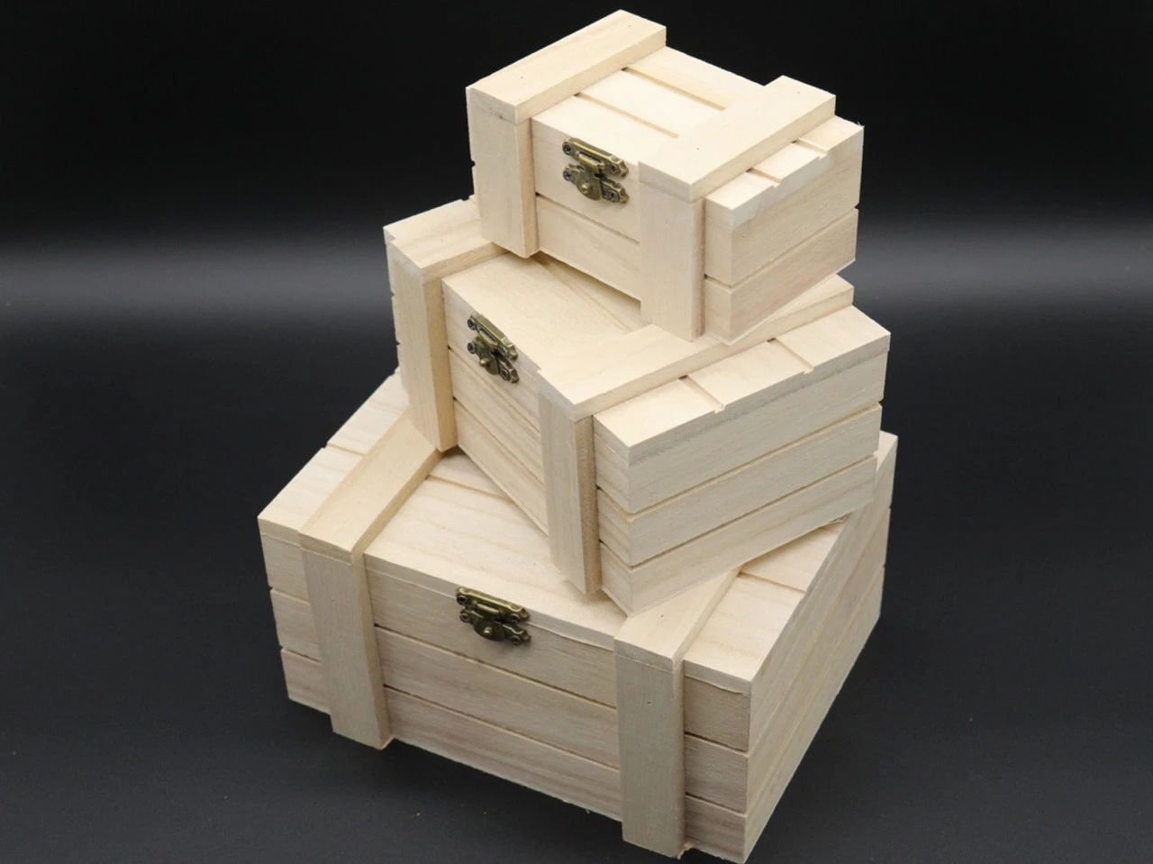 Скринька декоративна з фанери, під декупаж, 18х14х10см, 3шт, Колір "білий"