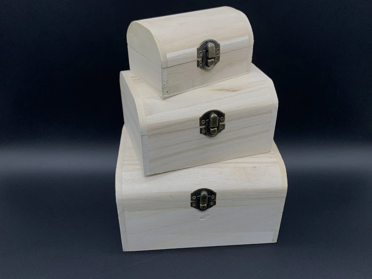 Скринька декоративна з фанери, під декупаж, 17,5х13х10см, 3шт, Колір "білий"