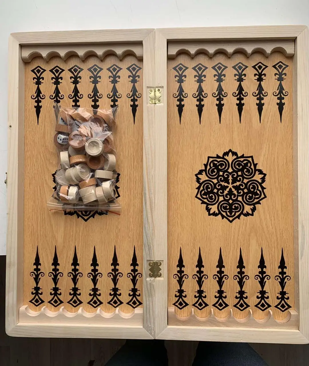 Нарди настільна гра, 24х49см, Колір "дерево" - 2