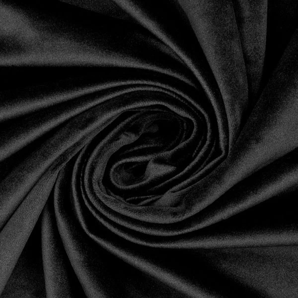 Тканина Оксамит, 150гр/1м², Колір "чорний"