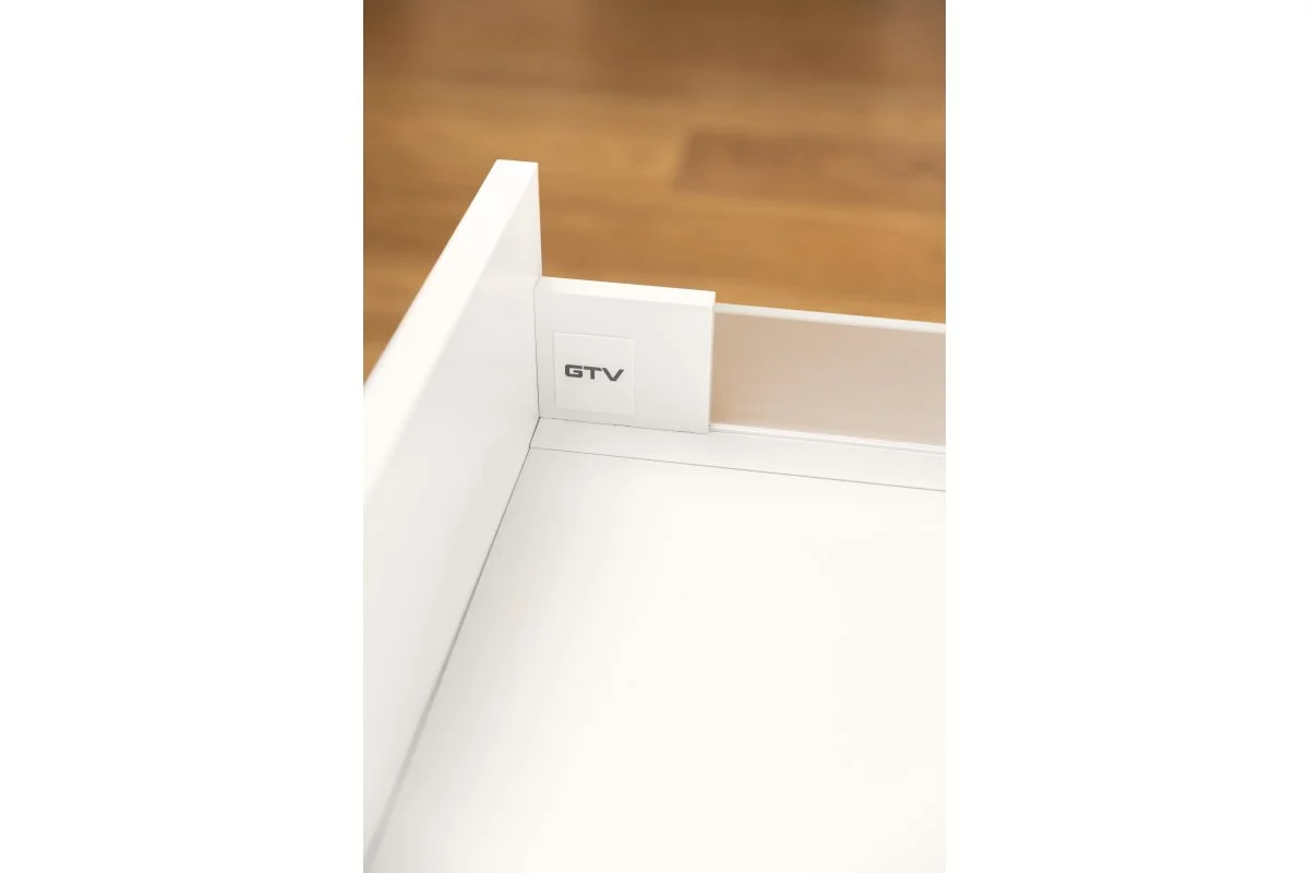 Выдвижная система GTV AXIS PRO l-450 мм высокий H-167 со стеклянными боковинами Белый