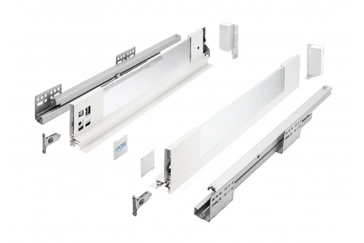 Выдвижная система GTV AXIS PRO l-450 мм низкий H-84 со стеклянными боковинами Белый