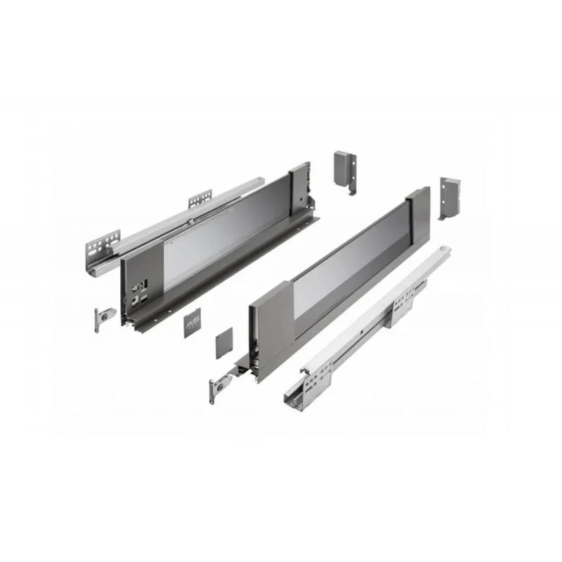 Выдвижная система GTV AXIS PRO l-450 мм средний H-116 со стеклянными боковинами Графит