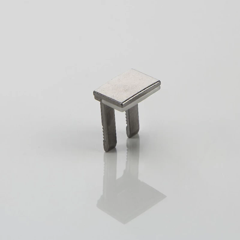 Крепление полкодержателя для стеклянных полок Italiana Ferramenta KUBIC  под запрессовку  Черный никель