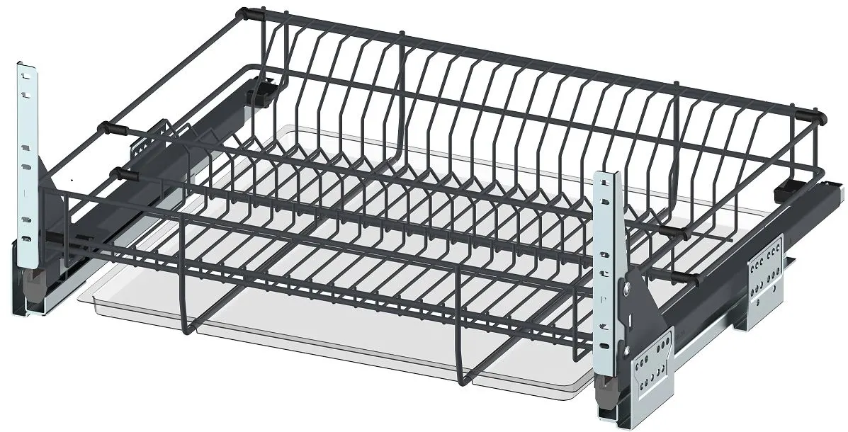 Шухляда висувна REJS висока з розділом для тарілок 600 L-450 повний висув графіт