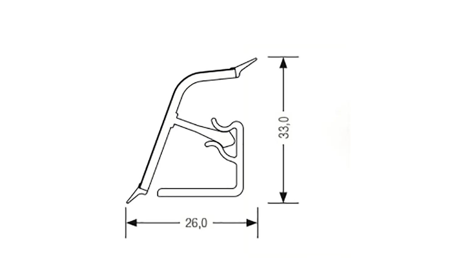 Плінтус кухонний LuxeForm 630614-006 118 валентіно сірий 5000 мм WAP 118 98138 стандарт PLRE - 2