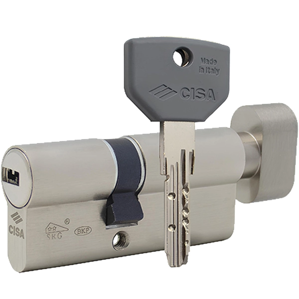 Цилиндр CISA ASIX P8 90T (45*45T) никель матовый