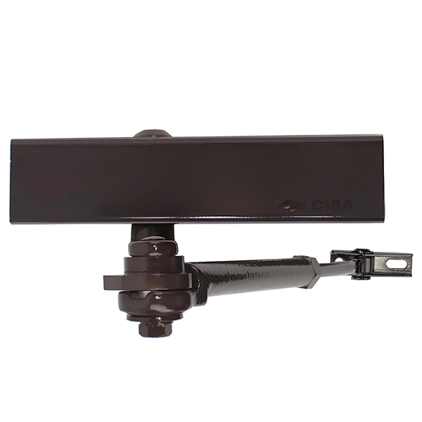 Доводчик CISA C1611.05.0.88 Professional Plus2 BC STD HO с фиксацией до 120 кг коричневый - 2