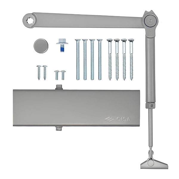 Дотягувач CISA C1611.05.0.97 Professional Plus2 BC STD HO з фіксацією до 120 кг сірий - 8