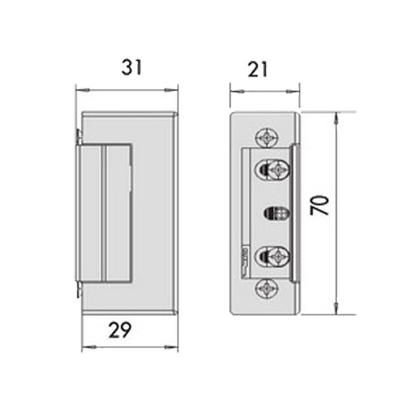 Электрозащелка CISA 15100 НЗ-АЕ (без питания закрыта) - 8