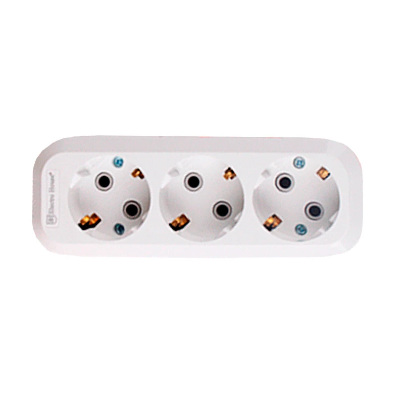 Трехместная колодка с заземлением