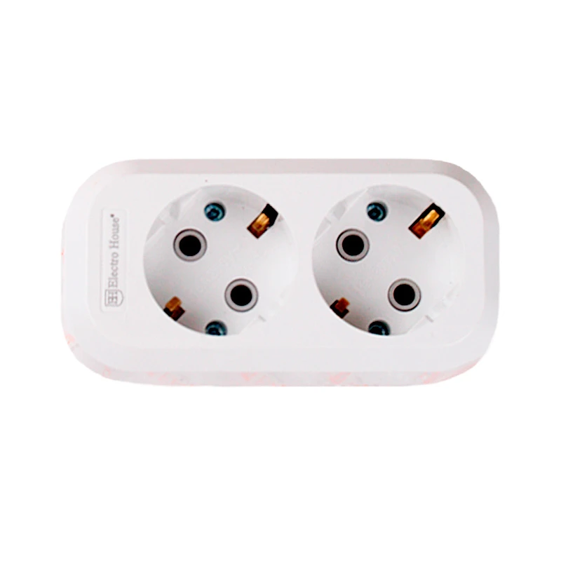 Двухместная колодка с заземлением